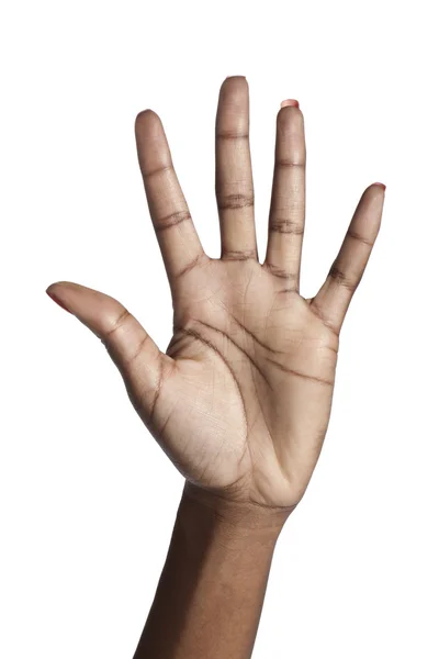 Mão mostrando cinco — Fotografia de Stock