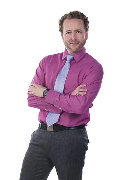 Handsome young doctor with arms crossed — Stock Photo, Image