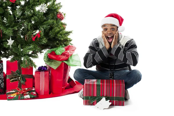 Macho feliz no Natal — Fotografia de Stock