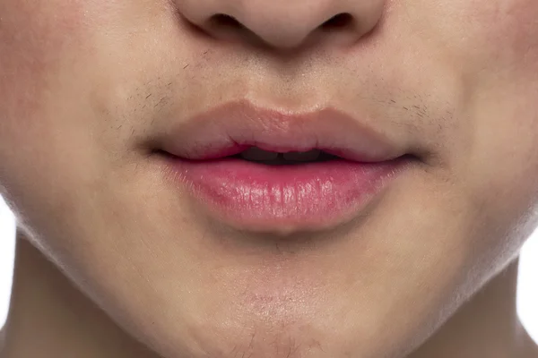 Mans lip — Stock Photo, Image