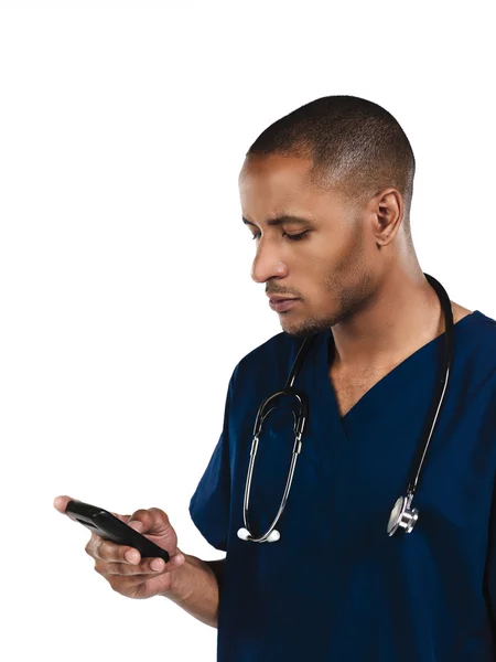 Doctor texting — Stock Photo, Image