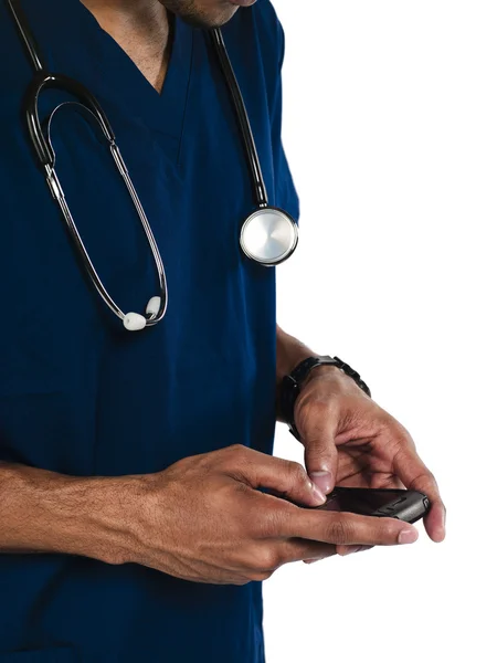 Nurse texting — Stock Photo, Image