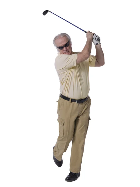 Viejo golfista masculino — Foto de Stock