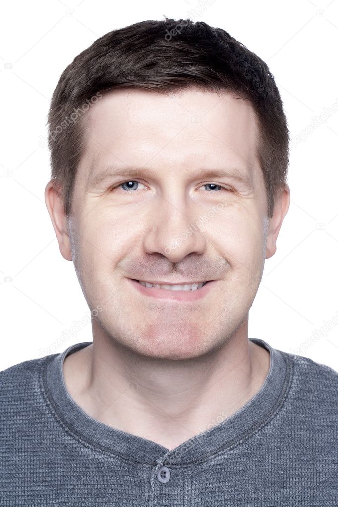 mature man smiling