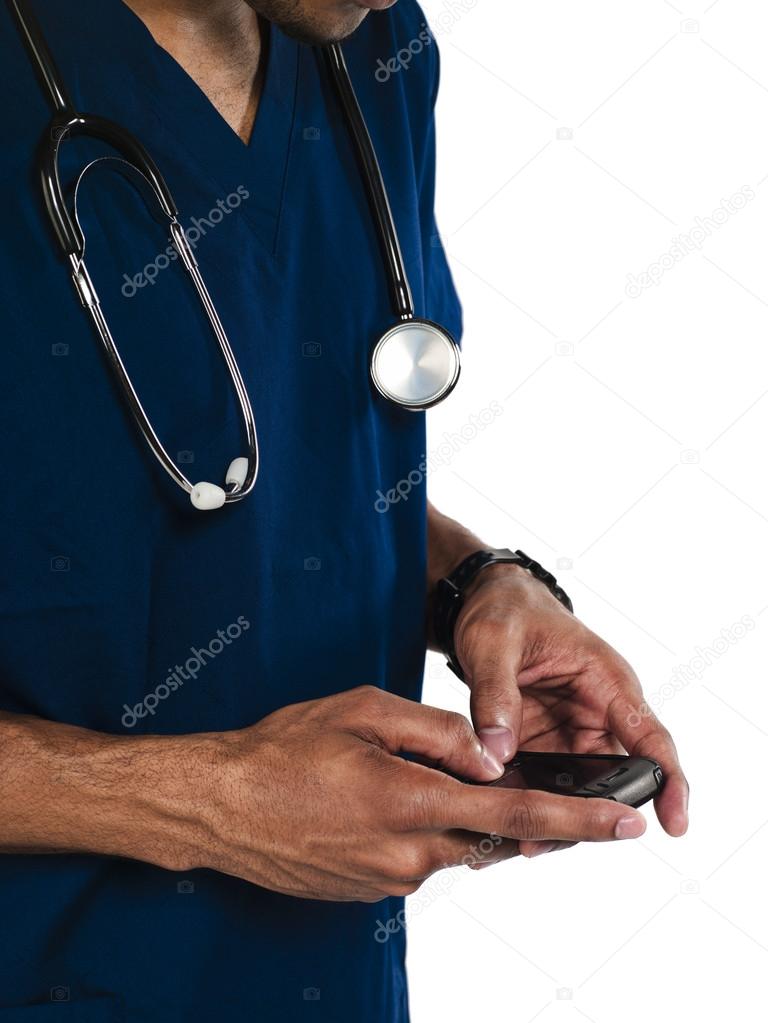 nurse texting