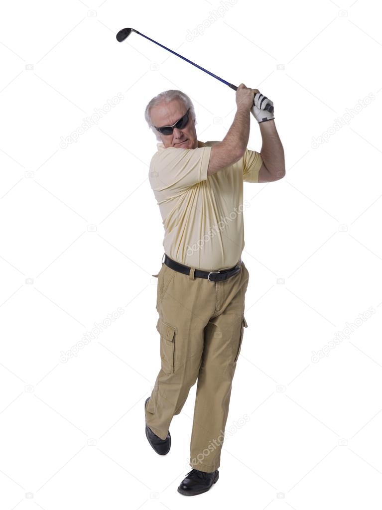 old male golfer