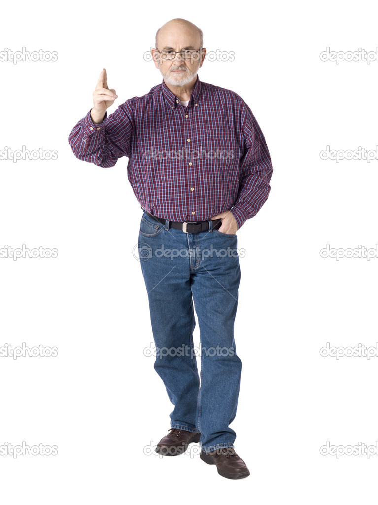 elderly man standing