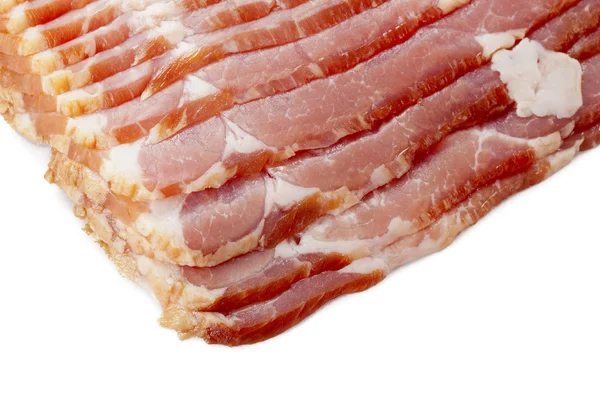 Tiro detalhado de bacon fatiado — Fotografia de Stock