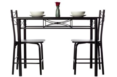 Kazanlı ve üzerinde yemek seti