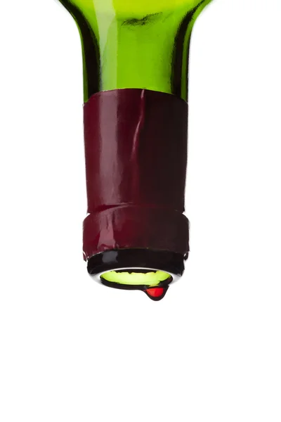 Chute d'une bouteille de vin vide — Photo