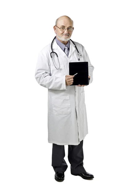 Doctor with touch pad tablet Stock Image