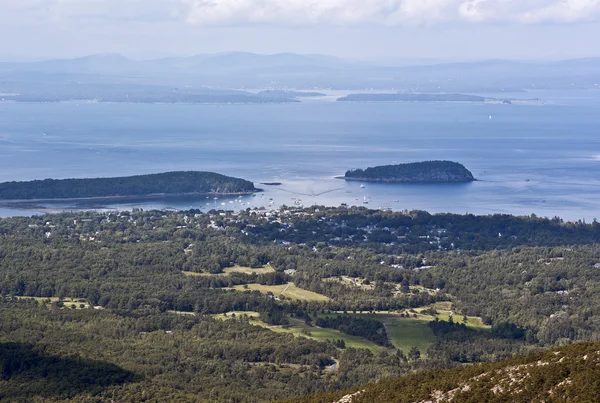 Vue surélevée depuis le parc national Cadillac Mountain acadia — Photo