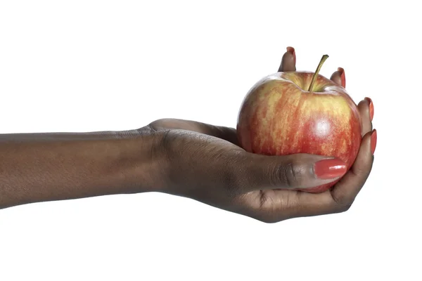 Female hand with apple — Stock Photo, Image