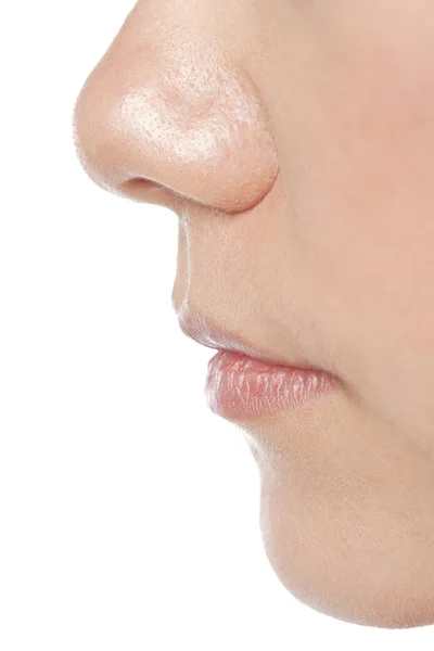 Θηλυκά χείλη κοντά — Φωτογραφία Αρχείου