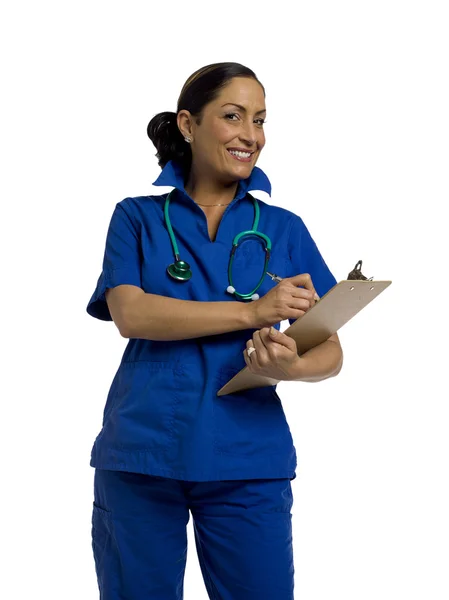 Female physician with clipboard — Stock Photo, Image