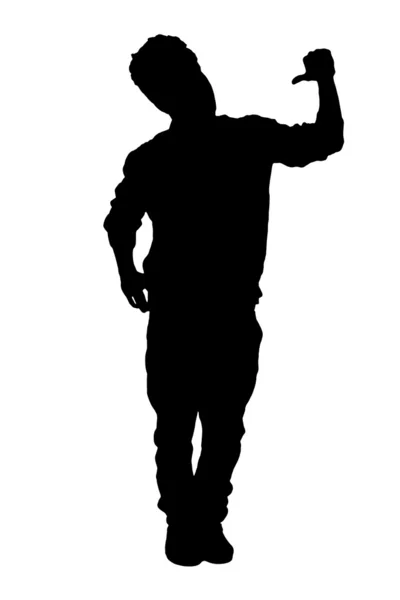 Male dancer silhouette — Stock Photo, Image