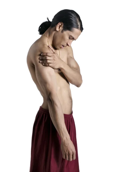 남자 어깨 통증 고통 — 스톡 사진