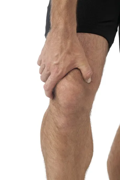 Hombre con dolor de rodilla — Foto de Stock