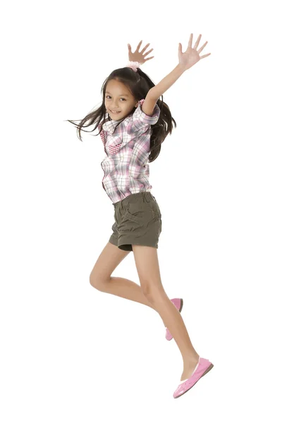 Portrait of a girl jumping — Stock Photo, Image