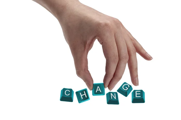 Keys spelling the word change — Stock Photo, Image
