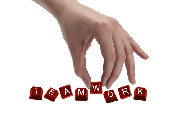 Keys spelling the word teamwork — Stock Photo, Image