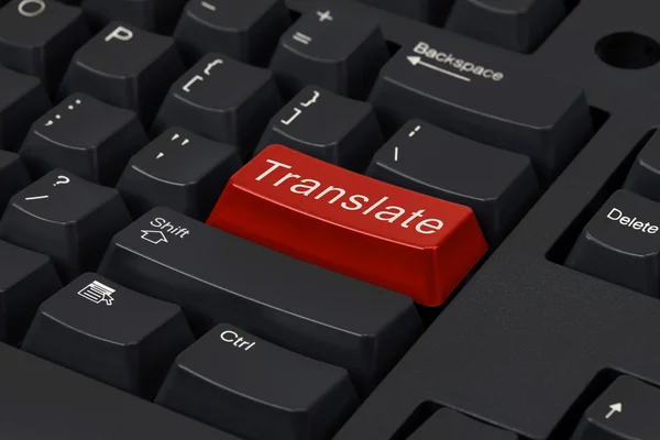 Red Key Highlighting Translate — Stock Photo, Image