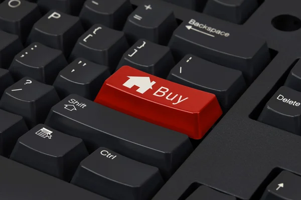 Red Key Highlighting Buy — Stock Photo, Image