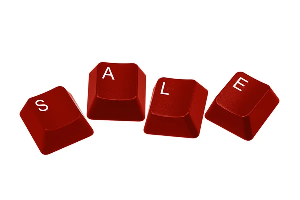 Κόκκινο πληκτρολόγιο κλειδιά ορθογραφία πώληση — Φωτογραφία Αρχείου