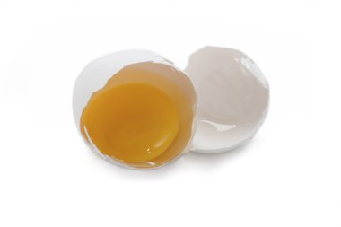 ham kırık beyaz yumurta yakın çekim