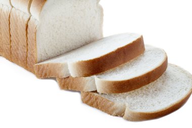 Dilimlenmiş ekmek somun yakın çekim