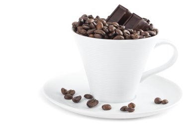 Kahve çekirdekleri ve çikolata