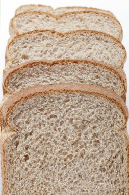 ayrıntılı görüntü dilimlenmiş kahverengi ekmek