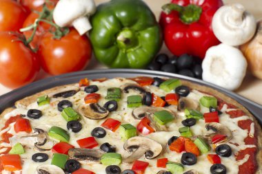 yatay görüntü yüce pizza