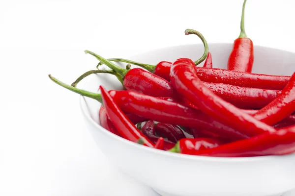 Un cuenco de primer plano de chiles chile —  Fotos de Stock