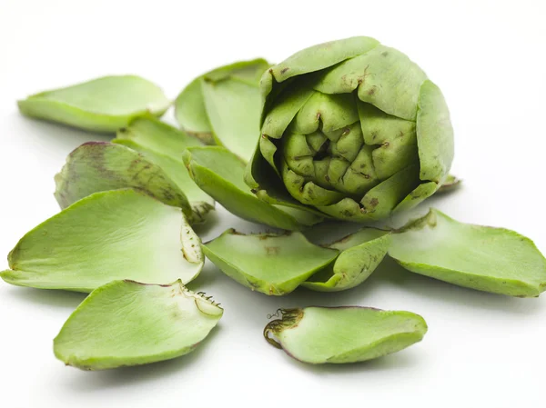 Alcachofa con hojas — Foto de Stock