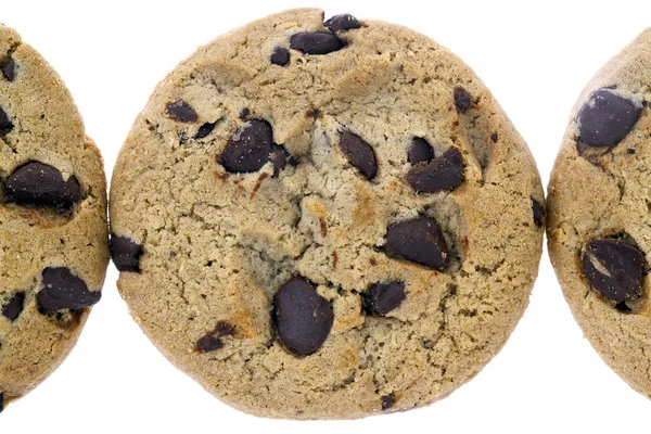 チョコレート チップ クッキー トップ ビュー イメージ — ストック写真