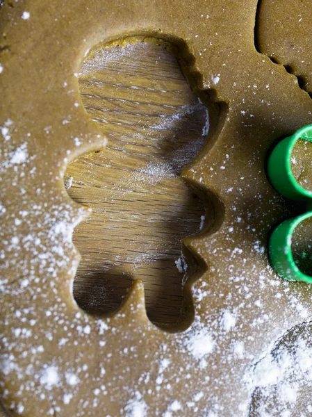 Zencefilli kurabiye hamuru kapatın — Stok fotoğraf