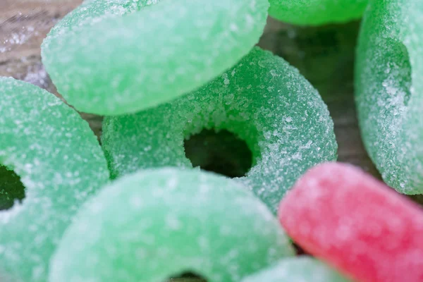 Close up shot of green gingerbread candies — Stock Photo, Image