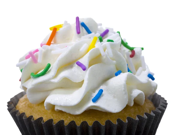 Imagem de perto de cupcake com polvilhar — Fotografia de Stock