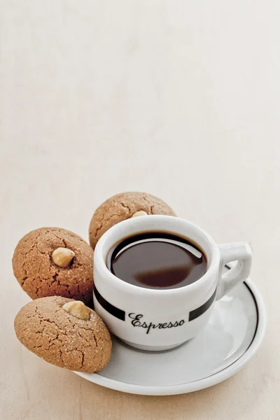Espresso with cookies — Stock Photo, Image