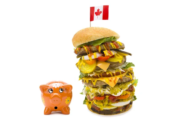 Obří hamburger na prasátko — Stock fotografie