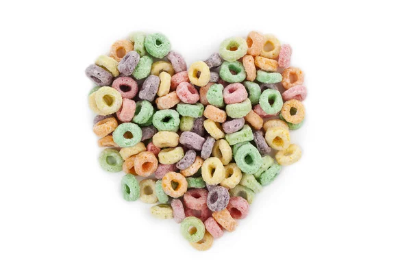 Heart shape cereal — Stock Photo, Image