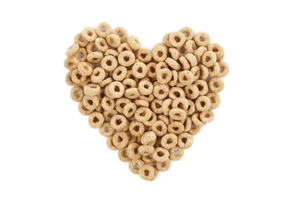 Heart shape made of cereal — Stock Photo, Image