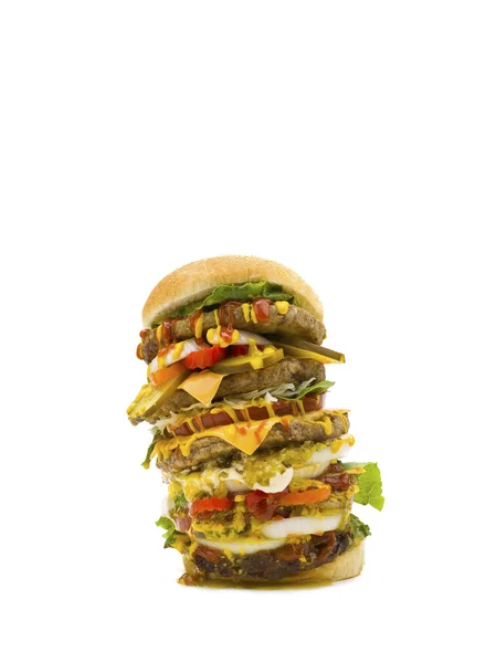 Lutande burger — Stockfoto