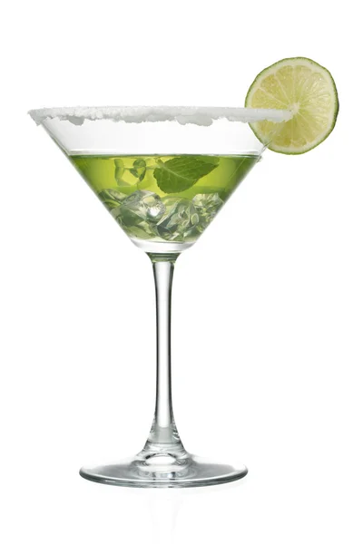 Lemon juice in martini glass — Stock Photo, Image