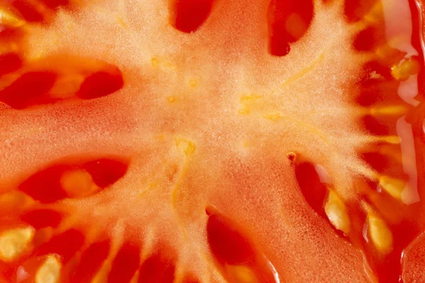 Makroaufnahme von Tomatenscheiben — Stockfoto