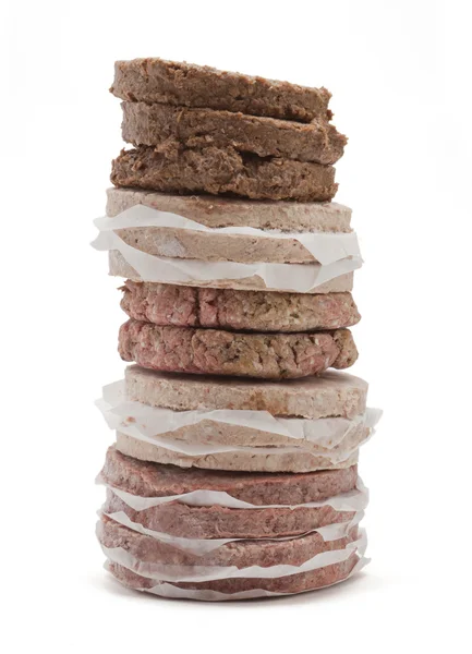 Vlees patty toren — Stockfoto