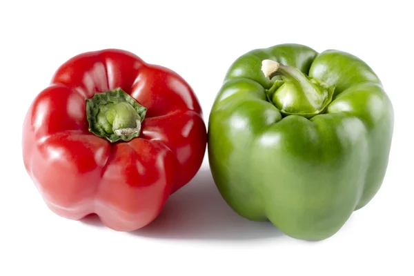Κόκκινες και πράσινες πιπεριές — Φωτογραφία Αρχείου