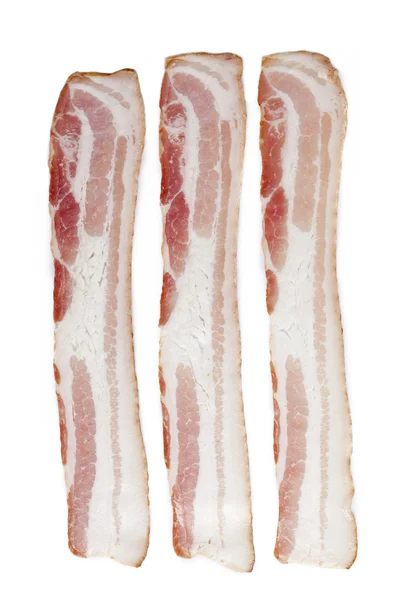 Três fatias de bacon — Fotografia de Stock