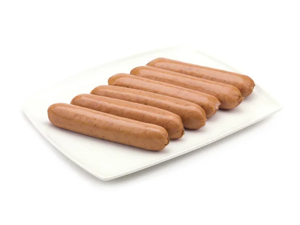 Niegotowane hot dogi — Zdjęcie stockowe
